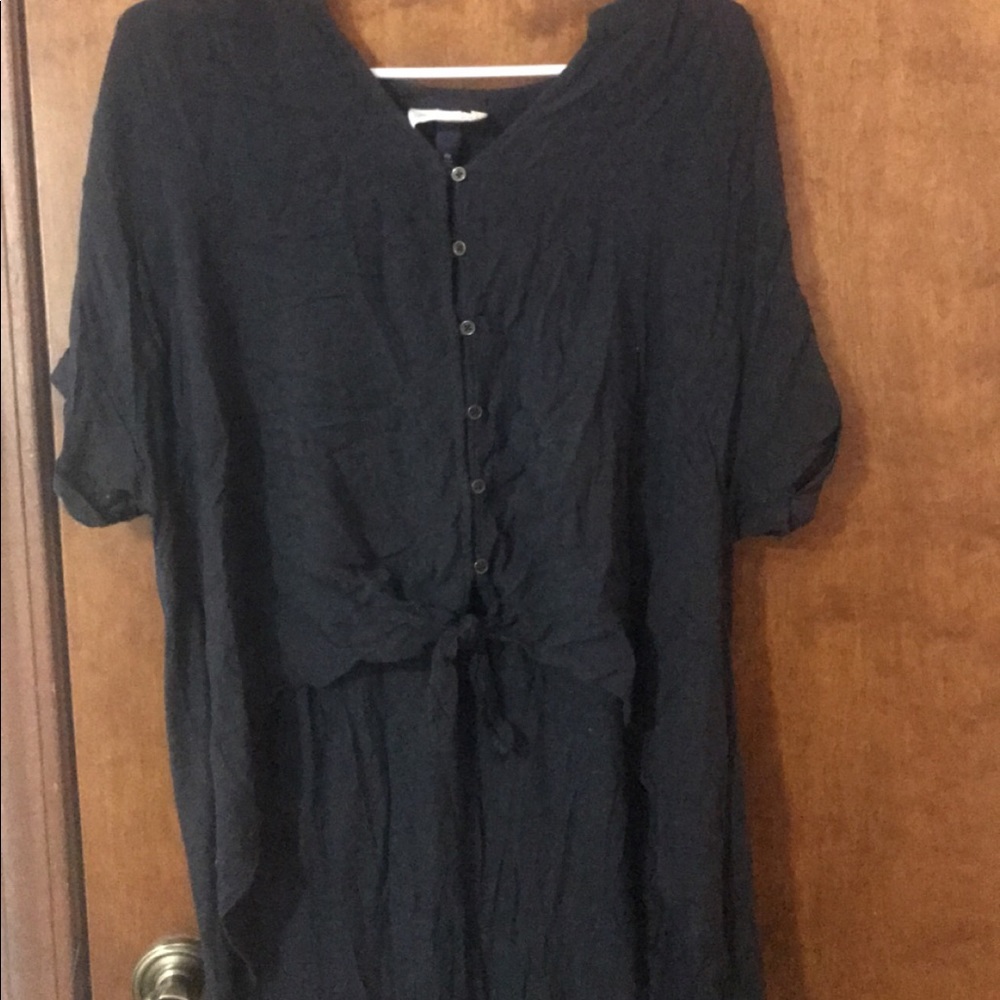 High low button up top